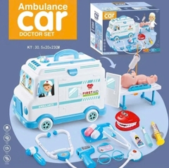 Đồ chơi bác sĩ cao cấp - Xe cứu thương cỡ lớn có đèn nhạc kèm 30 dụng cụ y tế cho bé
