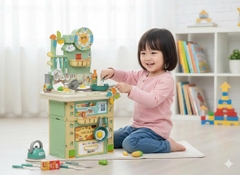 Bộ Đồ Chơi Nấu Ăn Nhà Bếp 69CM 21 Chi Tiết Cho Bé