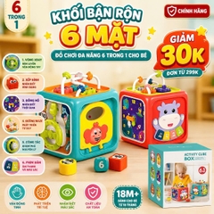 Khối Bận Rộn 6 mặt - Đồ Chơi Đa Năng 6 Trong 1 Cho Bé Activity Cube