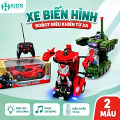 Xe Biến Hình Robot Điều Khiển Từ Xa Có Đèn Nhạc – 2 Mẫu