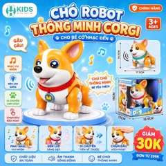 Chó Robot Thông Minh Corgi Cho Bé Có Nhạc Đèn Kể Chuyện Tương Tác