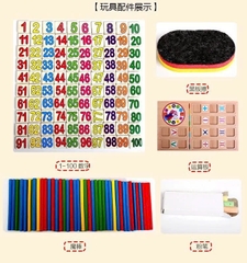 Bộ Đồ Chơi Toán Học Montessori Bằng Gỗ 1-100 Cho Bé