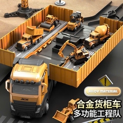 Xe Container Biến Hình Công Trường Xây Dựng Kèm Xe Công Trình Mini