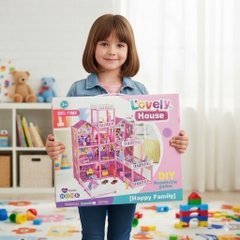 Biệt Thự Búp Bê 194 Chi Tiết Cỡ Lớn Kèm Nội Thất