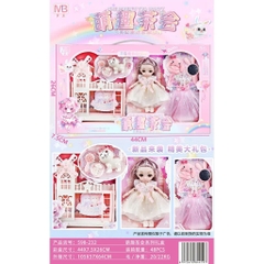 Set Búp Bê Công Chúa Kèm Giường Và Phụ Kiện Cho Bé