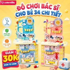 Bộ Đồ Chơi Bác Sĩ Cho Bé 34 Chi Tiết Little Doctor Có Bàn Khám