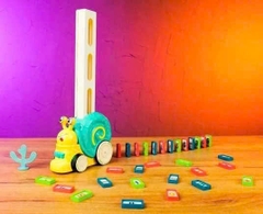 Đồ Chơi Domino Ốc Sên Tự Động Xếp Gạch Cho Bé