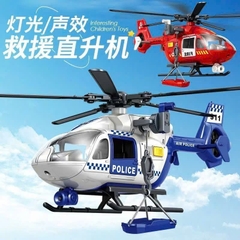 Máy Bay Trực Thăng Cứu Hỏa Cao Cấp Toysta Có Đèn Âm Thanh