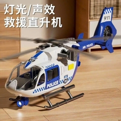 Máy Bay Trực Thăng Cứu Hỏa Cao Cấp Toysta Có Đèn Âm Thanh