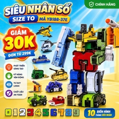 Bộ Siêu Nhân Chữ Biến Hình Combo 5 Hộp Lắp Ghép Robot Khổng Lồ