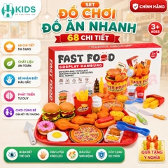 Set Đồ Chơi Đồ Ăn Nhanh 68 Chi Tiết Cho Bé Nhập Vai