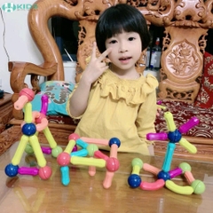 Bộ Xếp Hình Nam Châm 64 Chi Tiết Lắp Ghép Đa Mô Hình