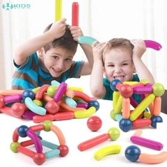 Bộ Xếp Hình Nam Châm 64 Chi Tiết Lắp Ghép Đa Mô Hình