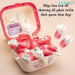 Bộ Đồ Chơi Bác Sĩ 48 Chi Tiết Có Ống Nghe, Tiêm Mô Phỏng Cho Bé