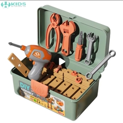 Bộ Đồ Chơi Dụng Cụ Kỹ Thuật Lắp Ráp DIY 147 Chi Tiết Cho Bé