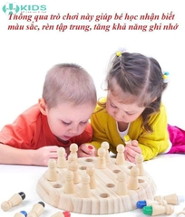 Đồ Chơi Gỗ 8% Cờ Trí Nhớ Cho Bé Rèn Luyện Trí Nhớ Tư Duy Logic | XKIDS