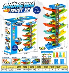 Bộ Đồ Chơi Đường Đua Ô Tô Trượt Nhiều Tầng Kèm Xe Cho Bé – 666-3