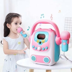 Máy Karaoke Đồ Chơi Cho Bé Kèm Micro, Loa Nghe Bluetooth 5.0 Có Ghi Âm