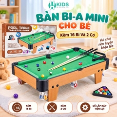 Bàn Bi-a Mini Cho Bé Kèm 16 Bi Và 2 Cơ