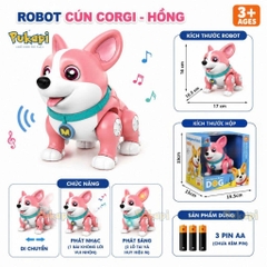 Chó Robot Corgi Đồ Chơi Thông Minh Có Đèn Nhạc Cho Bé – Mã 333-9