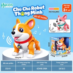 Chó Robot Corgi Đồ Chơi Thông Minh Có Đèn Nhạc Cho Bé – Mã 333-9