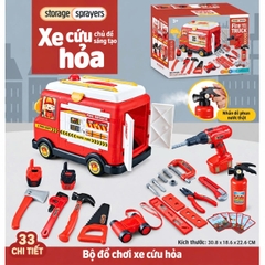 Xe Cứu Hỏa Đồ Chơi 33 Chi Tiết Kèm Bộ Dụng Cụ Sửa Chữa – Mã H356A