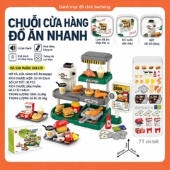 Quầy Đồ Chơi Cửa Hàng Thức Ăn Nhanh 71 Chi Tiết Cho Bé – Mã 668-139