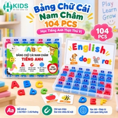 Bảng Chữ Cái Nam Châm Tiếng Anh 104 Chi Tiết Kèm Hộp Đựng Cho Bé