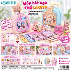 Hộp Quà Bất Ngờ Labubu Dạng Vali Có Tay Cầm, Nhiều Phụ Kiện Ngẫu Nhiên Cho Bé
