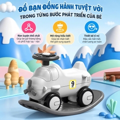 Xe chòi chân bập bênh 2 in 1 kiểu dáng mới, thiết kế hiện đại cho bé từ 12 tháng