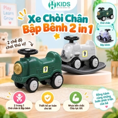 Xe chòi chân bập bênh 2 in 1 kiểu dáng mới, thiết kế hiện đại cho bé từ 12 tháng
