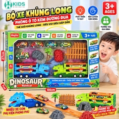 Bộ Xe Đường Đua Khủng Long Phóng Ô Tô – 5621