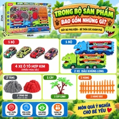 Bộ Xe Đường Đua Khủng Long Phóng Ô Tô – 5621
