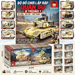 Bộ Lắp Ráp Quân Sự 8 Trong 1 11054B Cho Bé
