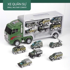 Xe Tải Chở 6 Xe Ô Tô Hợp Kim Có Hộp Trưng Bày