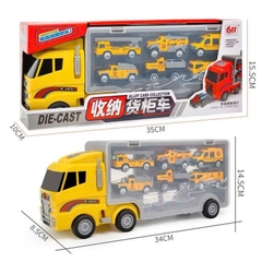 Xe Tải Chở 6 Xe Ô Tô Hợp Kim Có Hộp Trưng Bày