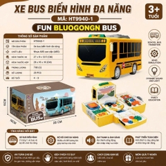 Xe Bus Biến Hình Đa Năng Cho Bé HT9940-1 – Đồ Chơi Lái Xe Mô Phỏng Âm Thanh Ánh Sáng