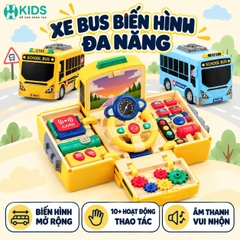 Xe Bus Biến Hình Đa Năng Cho Bé HT9940-1 – Đồ Chơi Lái Xe Mô Phỏng Âm Thanh Ánh Sáng