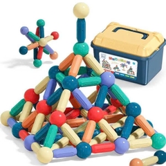 Bộ Xếp Hình Nam Châm 72 Chi Tiết XKIDS – Thanh Nam Châm Lắp Ghép Sáng Tạo Kèm Hộp Đựng