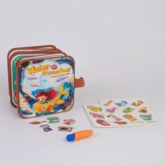 Sách Tô Màu Nước 2in1 XKIDS – Sổ Tô Màu Tái Sử Dụng Kèm Trò Chơi Bóc Dán Cho Bé
