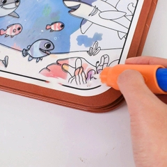 Sách Tô Màu Nước 2in1 XKIDS – Sổ Tô Màu Tái Sử Dụng Kèm Trò Chơi Bóc Dán Cho Bé