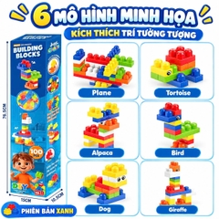 Bộ Đồ Chơi Xếp Hình Building Blocks 100 Chi Tiết Cho Bé Từ 3 Tuổi – Lắp Ghép Sáng Tạo, Rèn Luyện Tư Duy