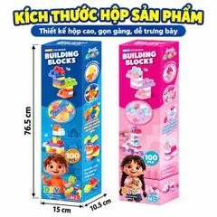 Bộ Đồ Chơi Xếp Hình Building Blocks 100 Chi Tiết Cho Bé Từ 3 Tuổi – Lắp Ghép Sáng Tạo, Rèn Luyện Tư Duy