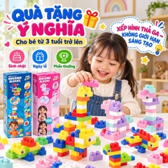 Bộ Đồ Chơi Xếp Hình Building Blocks 100 Chi Tiết Cho Bé Từ 3 Tuổi – Lắp Ghép Sáng Tạo, Rèn Luyện Tư Duy
