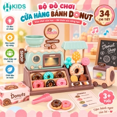 Bộ Đồ Chơi Cửa Hàng Bánh Donut 34 Chi Tiết Có Đèn Nhạc Cho Bé