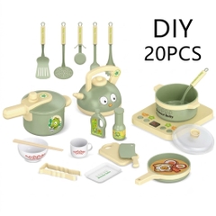Bộ Đồ Chơi Nấu Ăn Nhà Bếp Khủng Long 20 Chi Tiết