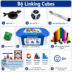 Linking Cubes Montessori - Bộ Học Liệu STEM Giúp Bé Học Toán, Đếm Số Và Phát Triển Tư Duy