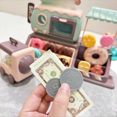 Bộ Đồ Chơi Cửa Hàng Bánh Donut 34 Chi Tiết Có Đèn Nhạc Cho Bé – Mã 777-8