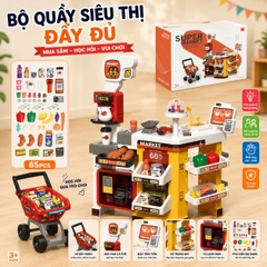 QUẦY SIÊU THỊ MINI 48 CHI TIẾT, 65 CHI TIẾT – BÉ CHƠI CẢ NGÀY KHÔNG CHÁN 😍