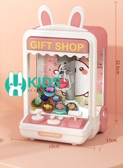 Đồ chơi máy gắp gấu bông cỡ lớn phiên bản mới có đèn LED nhạc vui nhộn, đếm thời gian kèm sẵn 10 thú bông 10 bóng cho bé